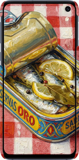 3D пластиковый матовый чехол Vintage Sardine Tin Phone для Samsung Galaxy S10e - 6772m-1646 изображение 