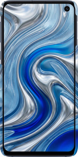 3D пластиковый матовый чехол Liquid Chrome для Samsung Galaxy S10e - 6781m-1646 изображение 