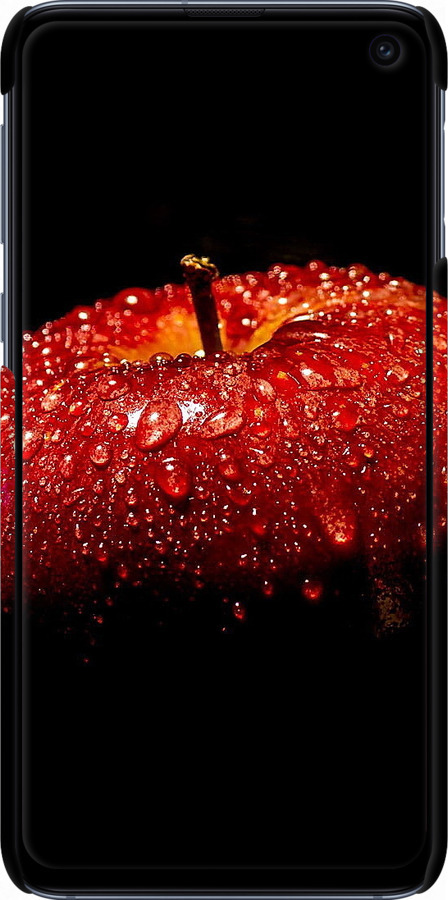 3D пластиковий матовий чехол Яблуко для Samsung Galaxy S10e - 6022m-1646 изображение 