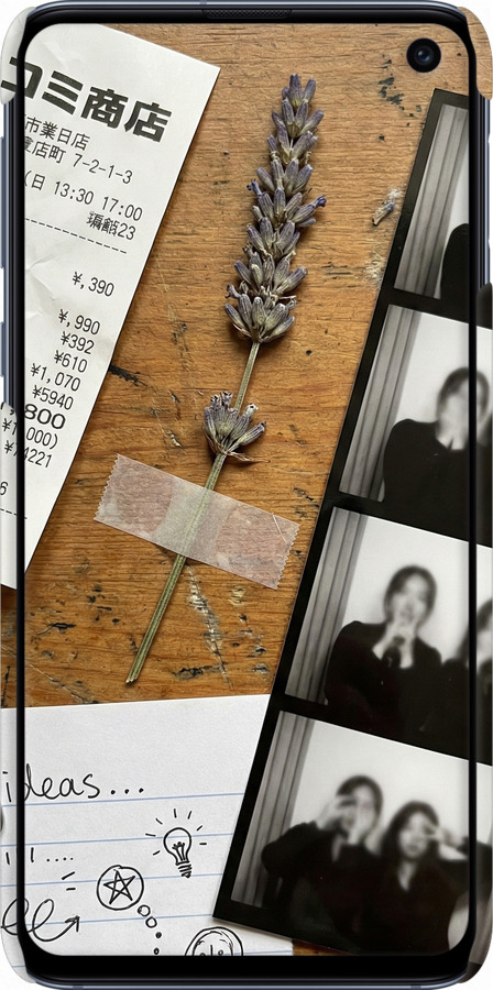 3D пластиковый матовый чехол Aesthetic Scrapbook Collage для Samsung Galaxy S10e - 6773m-1646 изображение 