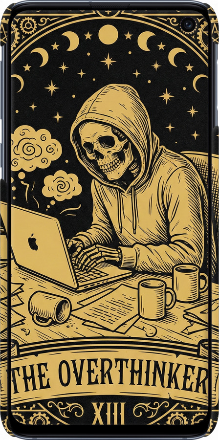 3D пластиковый матовый чехол The Overthinker для Samsung Galaxy S10e - 6774m-1646 изображение 