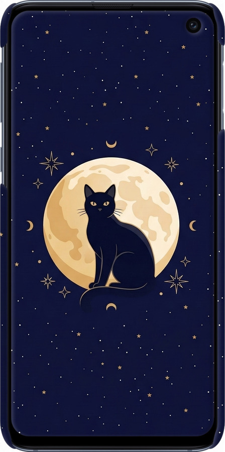 3D пластиковый матовый чехол Cute Cat Celestial/Witchy для Samsung Galaxy S10e - 6787m-1646 изображение 