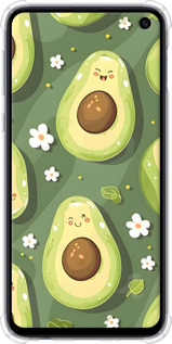 Силикон с усиленными углами чехол Авокадо для Samsung Galaxy S10e - 6380sp-1646 изображение 