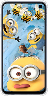 Силикон с усиленными углами чехол Миньоны для Samsung Galaxy S10e - 6386sp-1646 изображение 