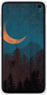 Силикон с усиленными углами чехол Звездный лес для Samsung Galaxy S10e - 6480sp-1646 изображение 