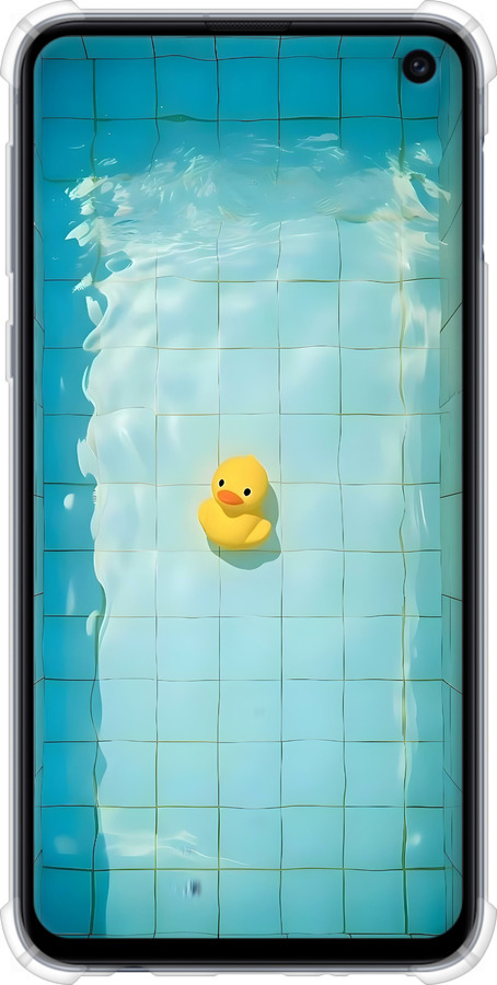 Силикон с усиленными углами чехол Утенок для Samsung Galaxy S10e - 6323sp-1646 изображение 
