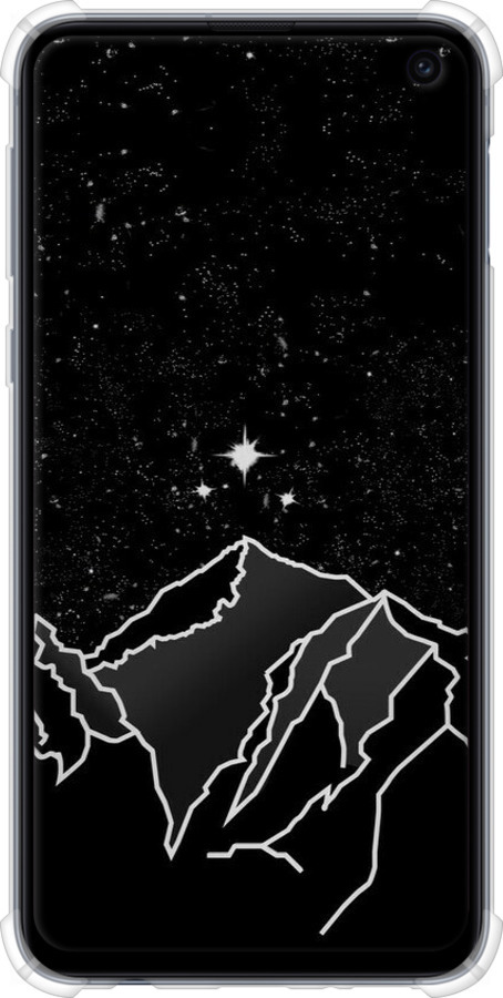 Силикон с усиленными углами чехол Минималистический горный пейзаж для Samsung Galaxy S10e - 6438sp-1646 изображение 