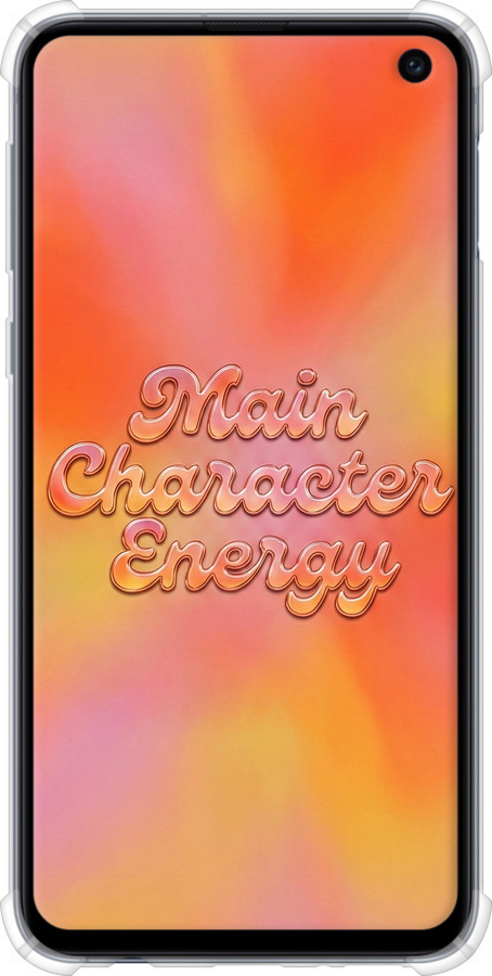 Силикон с усиленными углами чехол Aura Gradient Main Character Energy Aesthetic Y2K для Samsung Galaxy S10e - 6783sp-1646 изображение 