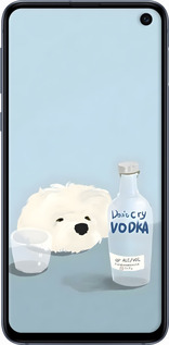 2D пластиковый чехол Пес водка для Samsung Galaxy S10e - 6368t-1646 изображение 
