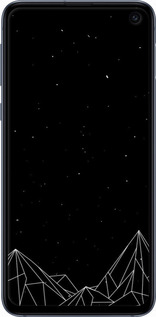 2D пластиковый чехол Черно белые абстрактные горы для Samsung Galaxy S10e - 6437t-1646 изображение 