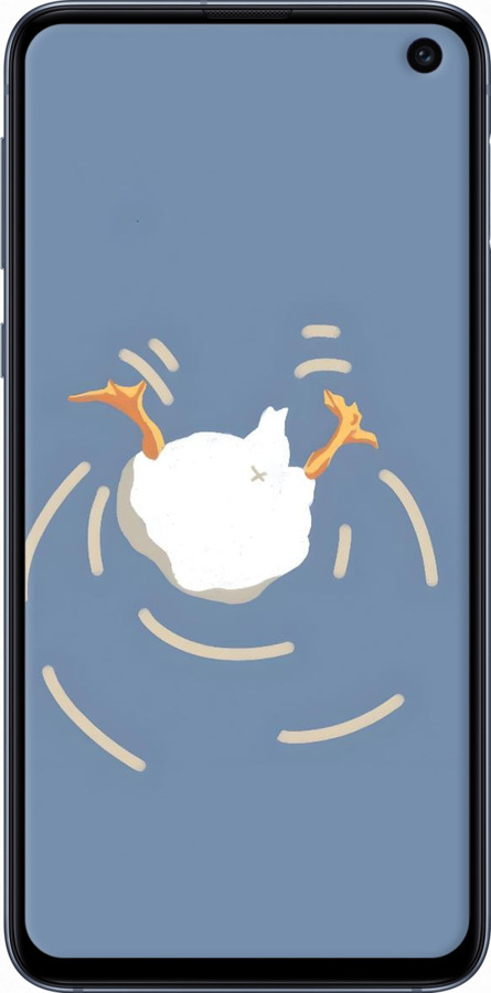 Силиконовый чехол Гусь ныряет для Samsung Galaxy S10e - 6275u-1646 изображение 