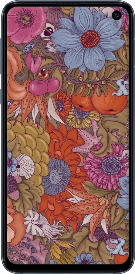 2D пластиковый чехол Абстрактные цветы для Samsung Galaxy S10e - 6526t-1646 изображение 
