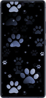 TPU чехол С синими отпечатками лап для Samsung Galaxy S10 Lite 2020 - 6441b-1851 изображение 