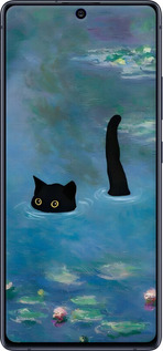 TPU чехол Із зображенням кота та водяної лілії Monet для Samsung Galaxy S10 Lite 2020 - 6519b-1851 изображение 