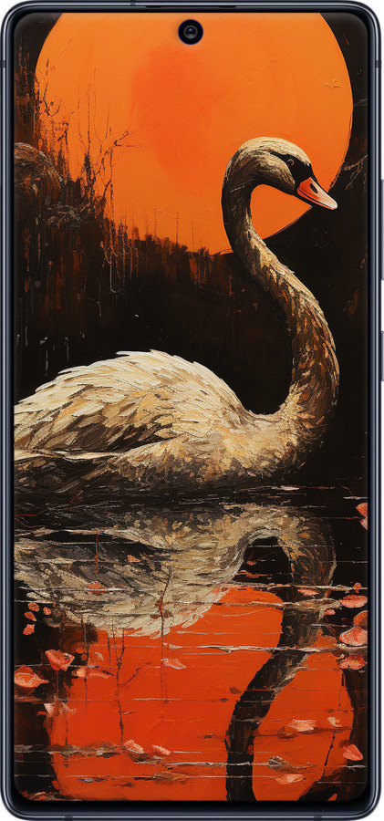 TPU чехол Лебедь для Samsung Galaxy S10 Lite 2020 - 5964b-1851 изображение 