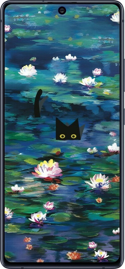 TPU чехол с изображением водяных лилий и кошек для Samsung Galaxy S10 Lite 2020 - 6257b-1851 изображение 