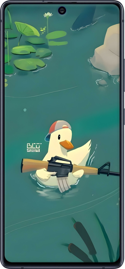 TPU чехол Уточка с автоматом для Samsung Galaxy S10 Lite 2020 - 6356b-1851 изображение 