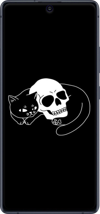 TPU чехол Із зображенням кота та черепа для Samsung Galaxy S10 Lite 2020 - 6491b-1851 изображение 