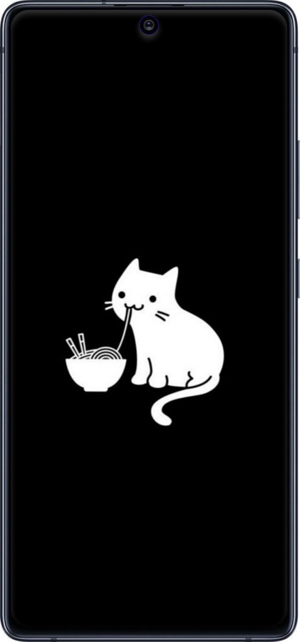 TPU чехол С милым котом на черном фоне для Samsung Galaxy S10 Lite 2020 - 6528b-1851 изображение 