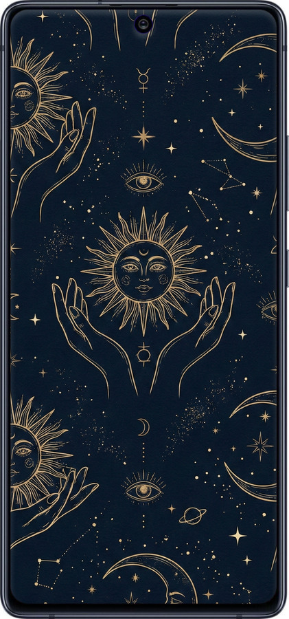 TPU чехол Celestial Harmony: Sun & Moon Gold Mystic Pattern для Samsung Galaxy S10 Lite 2020 - 6778b-1851 изображение 