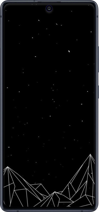 2D пластиковый чехол Черно белые абстрактные горы для Samsung Galaxy S10 Lite 2020 - 6437t-1851 изображение 