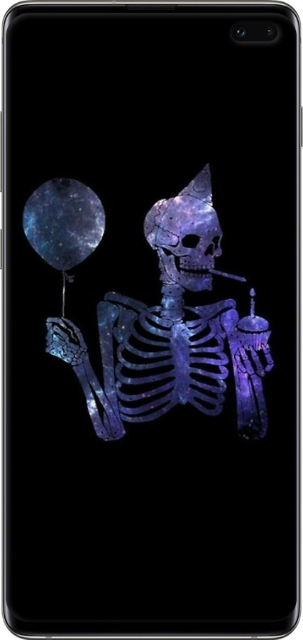 TPU чехол Скелетное искусство для Samsung Galaxy S10 Plus - 6536b-1649 изображение 