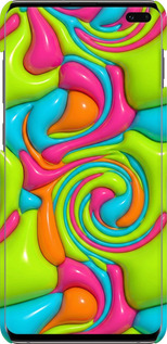 3D пластиковый матовый чехол Y2K Jelly Dream для Samsung Galaxy S10 Plus - 6780m-1649 изображение 