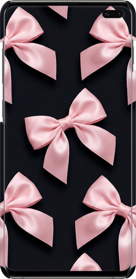 3D пластиковый матовый чехол Coquette Ribbons Dark Coquette для Samsung Galaxy S10 Plus - 6767m-1649 изображение 