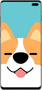Силиконовый чехол Корги для Samsung Galaxy S10 Plus - 6280u-1649 изображение 