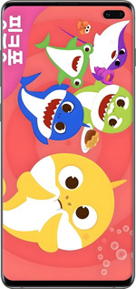 Силіконовий чехол Бейби Шаркс для Samsung Galaxy S10 Plus - 6305u-1649 изображение 
