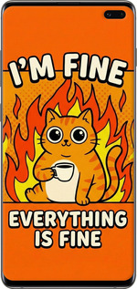 2D пластиковый чехол Funny Cat для Samsung Galaxy S10 Plus - 6786t-1649 изображение 