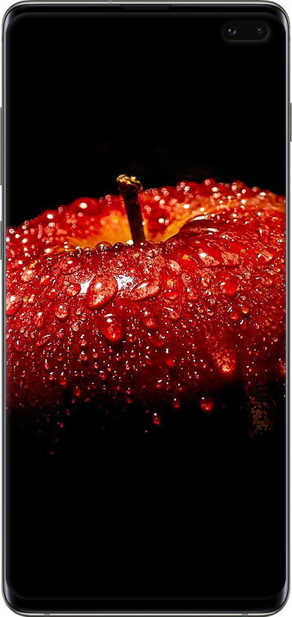 Силиконовый чехол Яблоко для Samsung Galaxy S10 Plus - 6022u-1649 изображение 