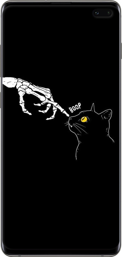 Силіконовий чехол Кішка для Samsung Galaxy S10 Plus - 6505u-1649 изображение 