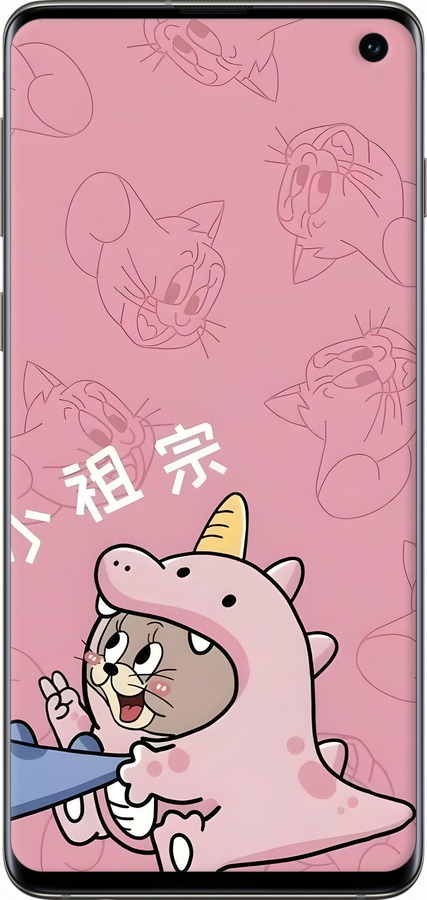 TPU чехол Том и джерри 2 для Samsung Galaxy S10 - 6359b-1640 изображение 