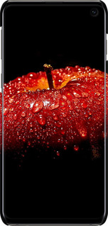 3D пластиковий матовий чехол Яблуко для Samsung Galaxy S10 - 6022m-1640 изображение 