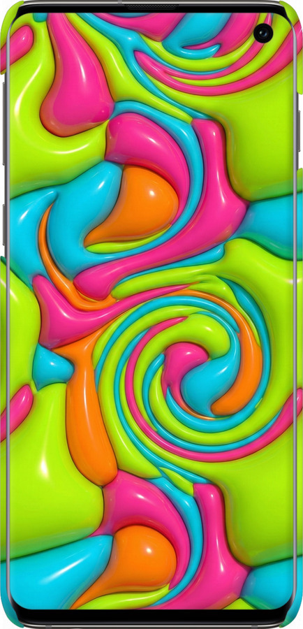 3D пластиковый матовый чехол Y2K Jelly Dream для Samsung Galaxy S10 - 6780m-1640 изображение 