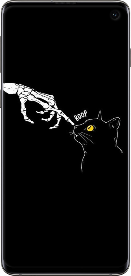 Силикон с усиленными углами чехол Кошка для Samsung Galaxy S10 - 6505sp-1640 изображение 