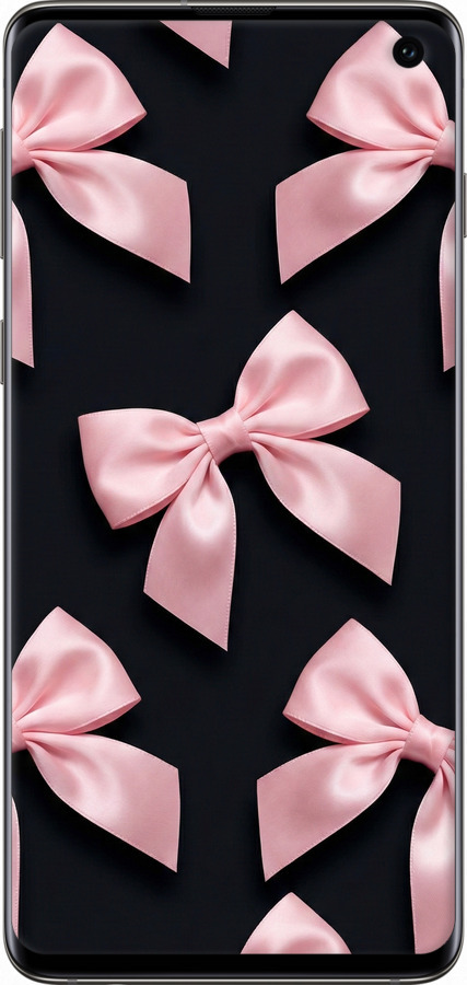 Силикон с усиленными углами чехол Coquette Ribbons Dark Coquette для Samsung Galaxy S10 - 6767sp-1640 изображение 
