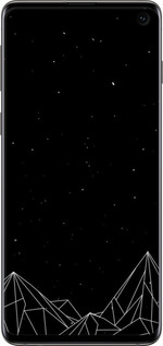 Силіконовий чехол Чорно білі абстрактні гори для Samsung Galaxy S10 - 6437u-1640 изображение 