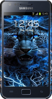 3D пластиковий матовий чехол Крижаний леопард для Samsung Galaxy S2 i9100 - 6460m-14 изображение 