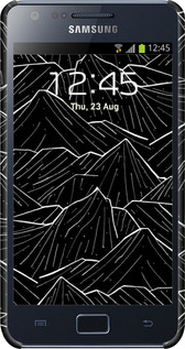 3D пластиковый глянцевый чехол С изображением Темных гор для Samsung Galaxy S2 i9100 - 6489c-14 изображение 