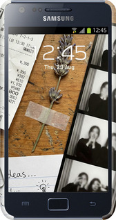 3D пластиковый глянцевый чехол Aesthetic Scrapbook Collage для Samsung Galaxy S2 i9100 - 6773c-14 изображение 