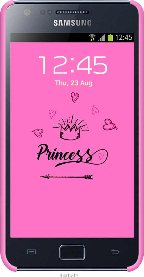 3D пластиковий матовий чехол Princess для Samsung Galaxy S2 i9100 - 4361m-14 изображение 