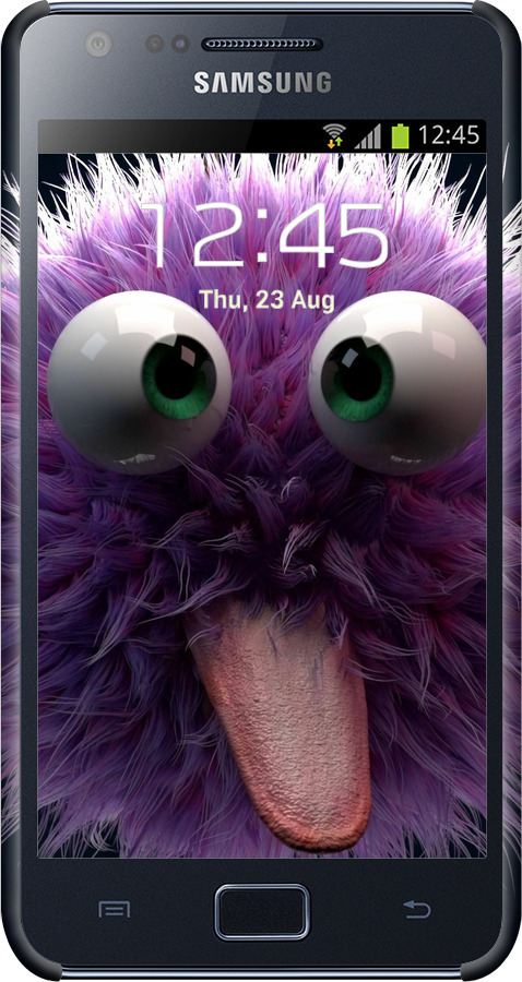 3D пластиковый матовый чехол Пушистик для Samsung Galaxy S2 i9100 - 6017m-14 изображение 