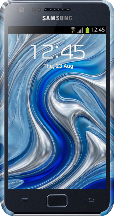 3D пластиковый матовый чехол Liquid Chrome для Samsung Galaxy S2 i9100 - 6781m-14 изображение 