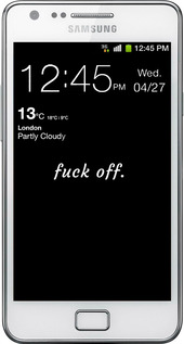 Силиконовый чехол Fuck off для Samsung Galaxy S2 i9100 - 4731u-14 изображение 