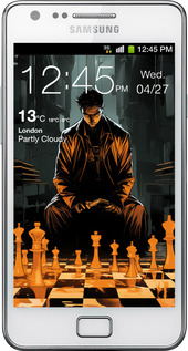 Силиконовый чехол Шахматы для Samsung Galaxy S2 i9100 - 5951u-14 изображение 
