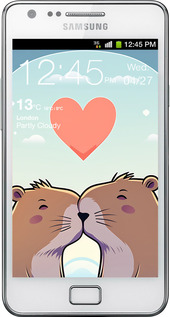 Силиконовый чехол Капибара любовь для Samsung Galaxy S2 i9100 - 6027u-14 изображение 