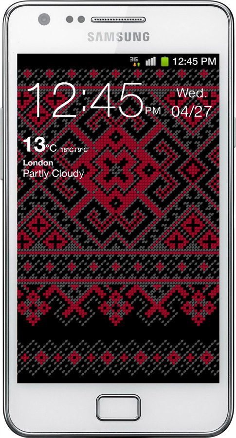 Силіконовий чехол Вишиванка 52 для Samsung Galaxy S2 i9100 - 1763u-14 изображение 