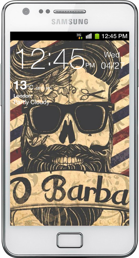 Силиконовый чехол Barber Shop для Samsung Galaxy S2 i9100 - 4097u-14 изображение 